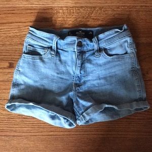 Hollister White Wash Jean Shorts